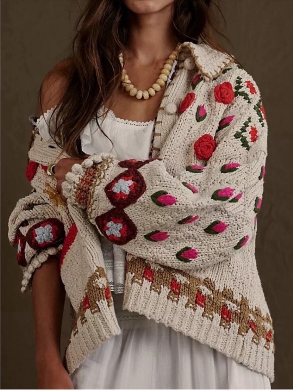Free People rose bud cardigan